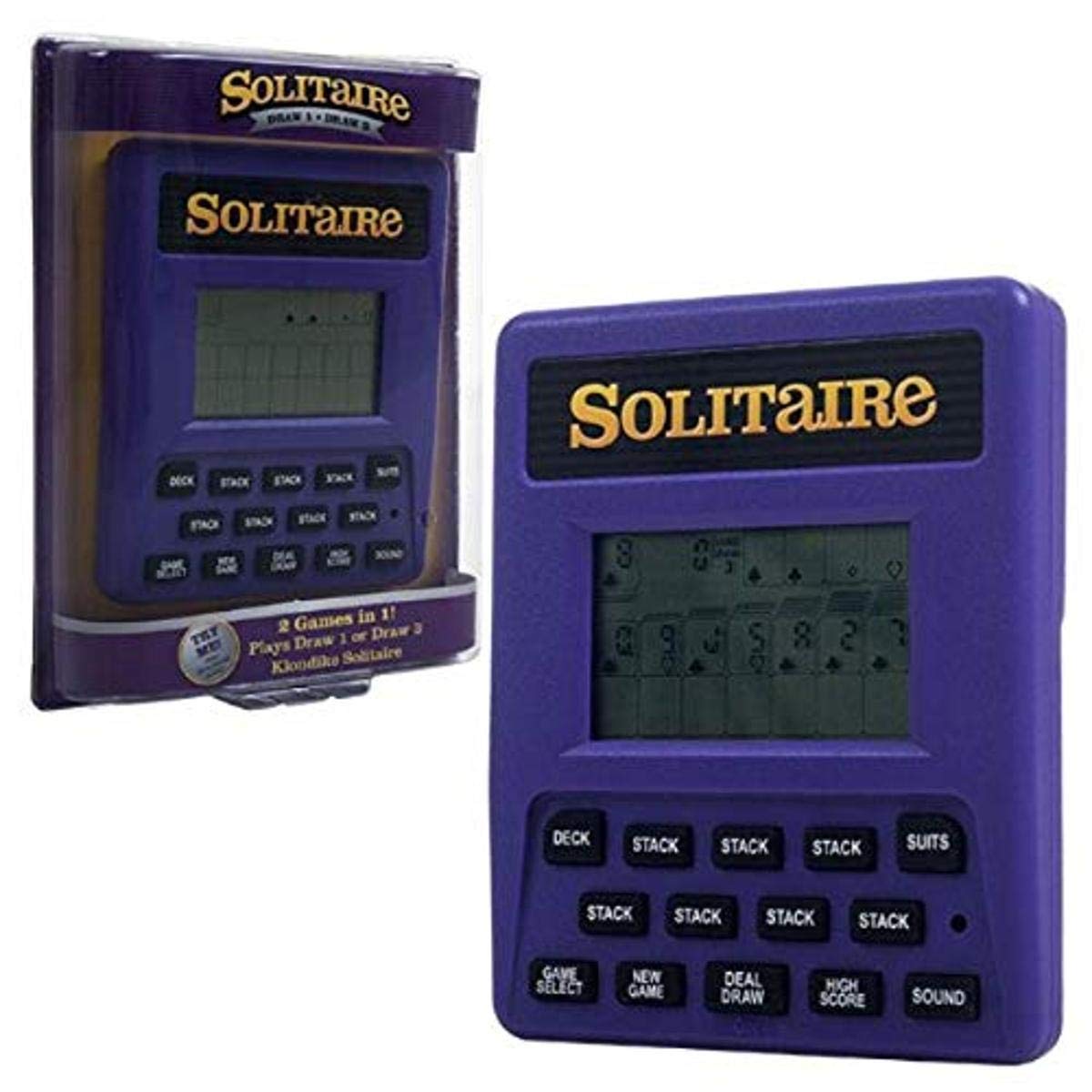 Photo 1 of Trademark Poker Electronic Handheld Solitaire Game, Purple, 0.75" L x 3.375" W x 4.25" H