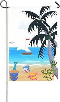 Amazon Com Beach Drawing Home Garden Sign Decorated As Indoor