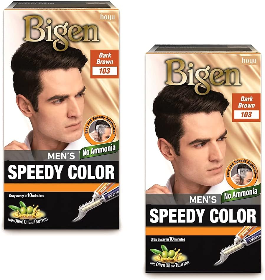 Bigen Men Speedy 103 Dark Brown Hair Colour 2 Pack Long Lasting