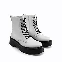 DREAM PAIRS Women's Platform Combat Ankle Boots