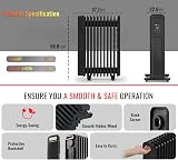 PureMate 2300W Oil Filled Radiator with Remote Control and Timer view 7