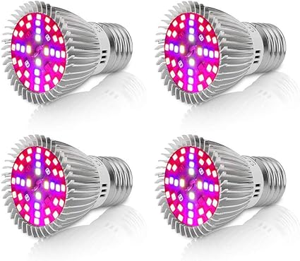 Full Spectrum Led Grow Light Bulb Derlights 40 W E27 Led Grow Lamp For Garden Greenhouse Hydropoics Smd2835 Greenhouse Bio Grow Bulb Pack Of 4 Amazon De Garten