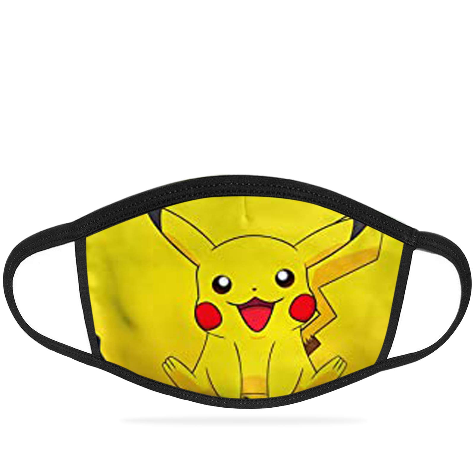 YNR Kids Boys Girls Face Mask Washable Breathable Reusable Mouth Protection Fun Printable (Picachu)