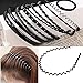 JUMUU 10pcs Unisex Metal, Plastic Hoop Hair Band Girl Men`s Head Band Accessory (Black)
