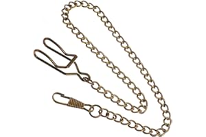 SynHHergyx Pocket Watch Chain Vintage Metal Watch Chain Vest Chains Bronze Clip (14.5 Inch)