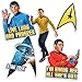 Popfunk Star Trek Collectible Stickers with Captain Kirk, Spock, Scotty, & The Command Delta Shield