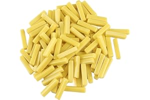 Youway Style Mosaic Tiles for Crafts Bulk,150g Mosaic Glass Pieces,Yellow Strips Shapes Glass Tiles for Crafts,Mosaic Kits for Adults,Glass Mosaic Garden Kit(Yellow)