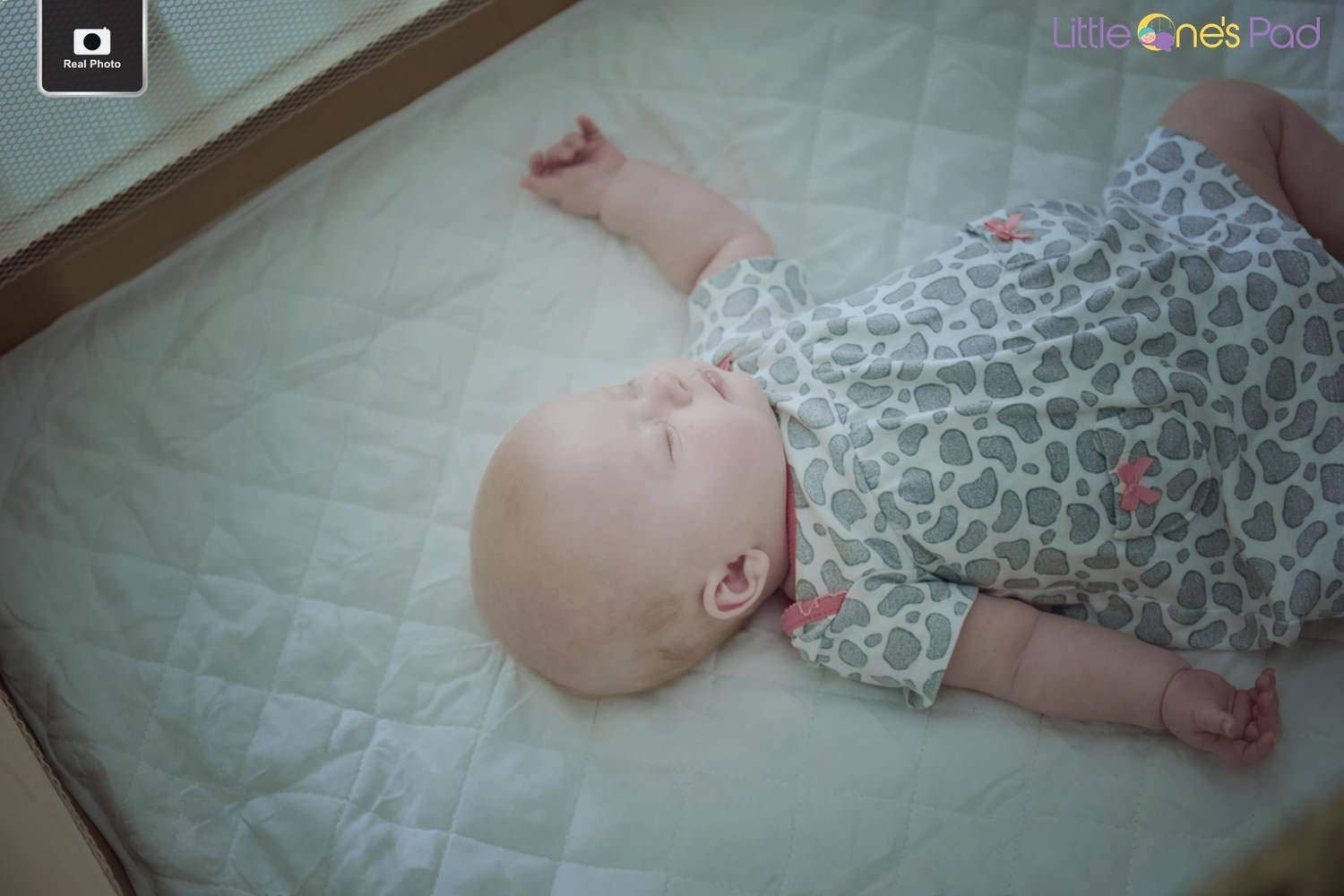 Little One's Pad Pack N Play Waterproof Mattress Cover - 27" X 39" - Fits Most Pack and Plays, Playards and Foldable Mattresses - Fitted, Comfy and Soft Mini Crib Mattress Protector : Baby