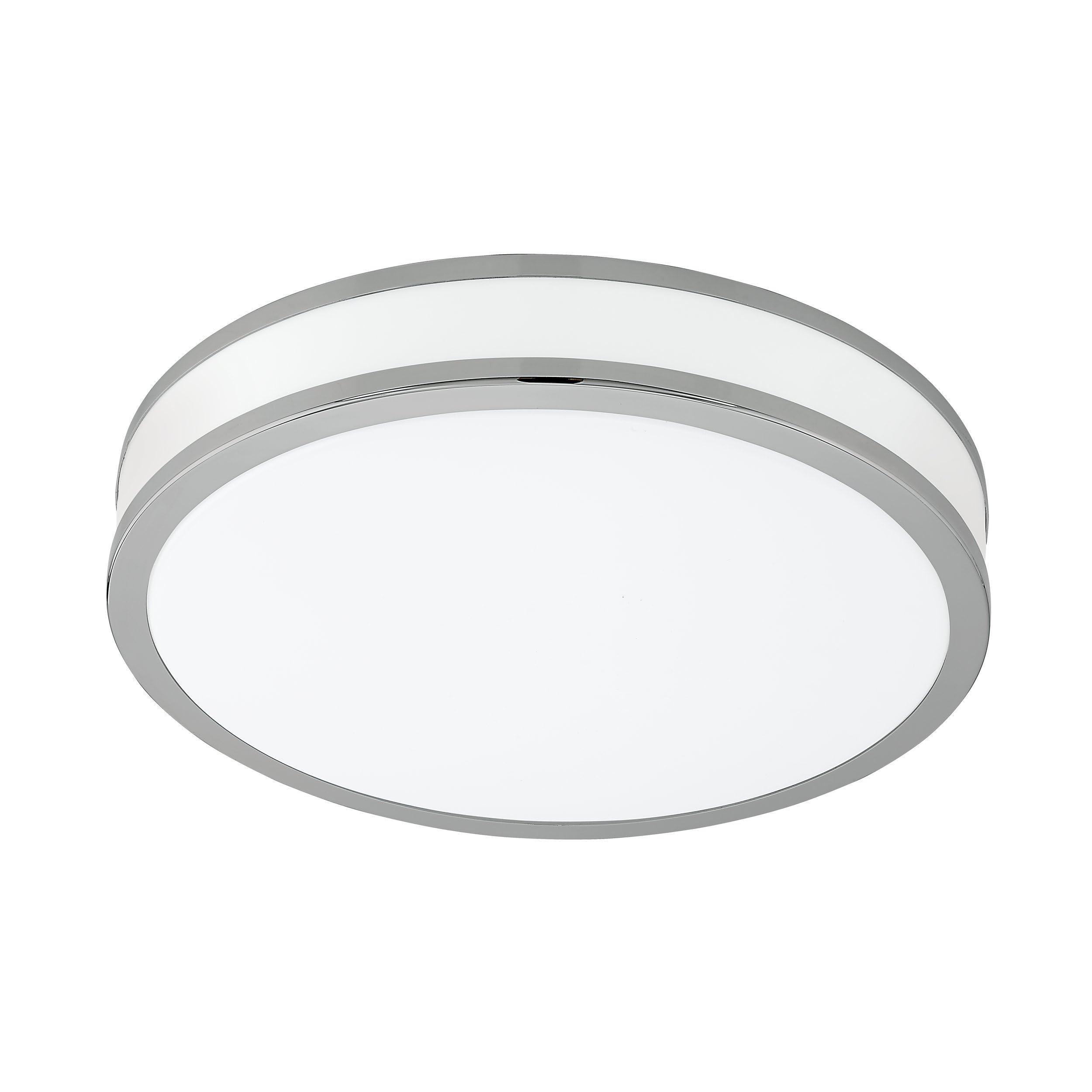 EGLO Palermo 2 LED Ceiling Light, 1 Bulb Ceiling Light, Material: Steel and Plastic, Colour: Chrome, White, Diameter: 28 cm