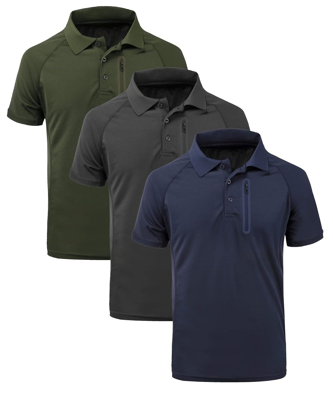 Buy ZITY Mens Polo Shirt Cool QuickDry SweatWicking Color Block Short