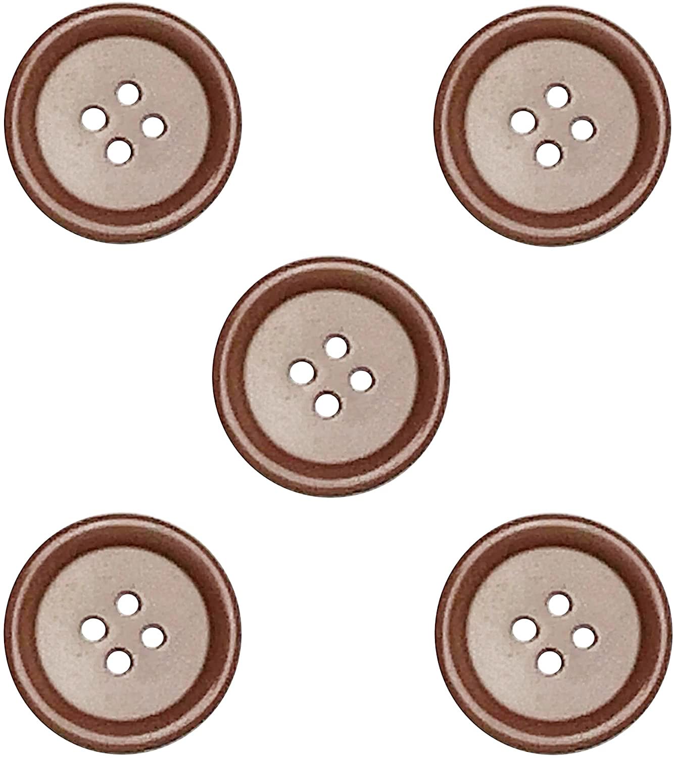 Libiline 100pcs Resin Button Solid Color 4Holes