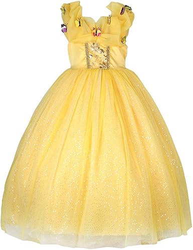 Amazon Co Jp フォーペンド Forpend ベル風 ドレス 子ども Dr63 コスチューム ハロウィン クリスマス 子供服 ロングドレス ワンピース 誕生日 発表会 ギフト蝶々ロングワンピース プリンセンス ドレス 服 ファッション小物