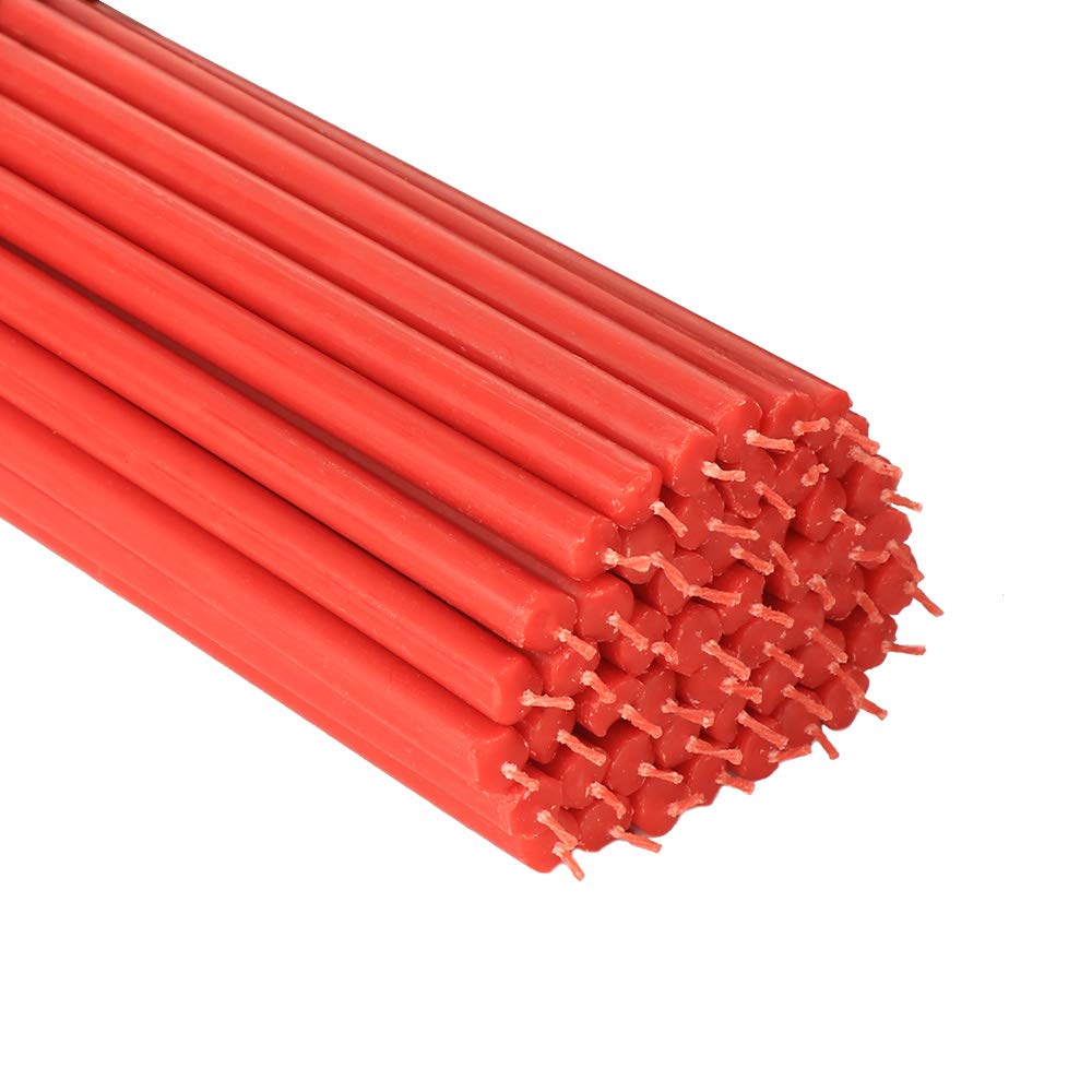 NKlaus g (Approx. 50 pcs.) Altar Candles red soot drip-Free Candles Easter Candles L: 28cm 36325