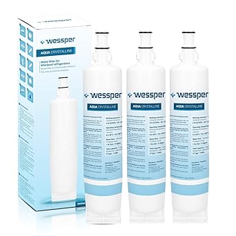 3 x Wessper 4396508 Filtro de repuesto para nevera, compatible con ...