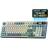 RK ROYAL KLUDGE S98 Mechanical Keyboard w/Smart Display & Knob, Top Mount 96% Wireless Mechanical Keyboard BT/2.4G/USB-C, Hot Swappable, Software Support, Creamy Sounding, 98 Keys