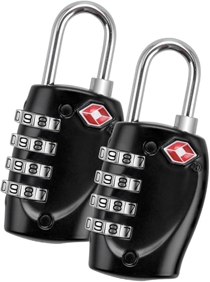 2er Pack 4 stelliges Kombinationschloss, Zahlenschloss, Vorhängeschloss