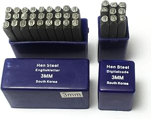Oudtinx Number and Letter Stamp Set (36 Piece Punch Set/A-Z & 0-9) Industrial Grade Hardened Carbon Steel Metal - 1/8