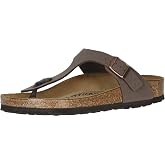 Birkenstock, Womens, Gizeh - Birko-Flor&trade; &amp; Birkibuc&trade;, Mocha Birkibuc&trade;, 7-7.5 Medium