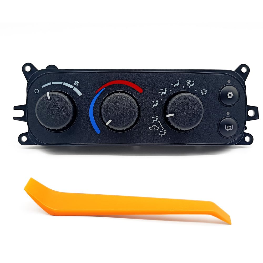 Photo 1 of 599-212 Climate Control Panel Compatible with Dodge Ram 1500 2500 3500 2002-2005 Dakota 2001-2004, HVAC Control Switch Module Replace 55055905AA