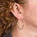 Evelots Clip on Hoop Earrings - Gold or Silver Tone- Gentle Spring Clip on for Non Pierced Ears - No Pinching/Nickel Free- 4 Different Sizes