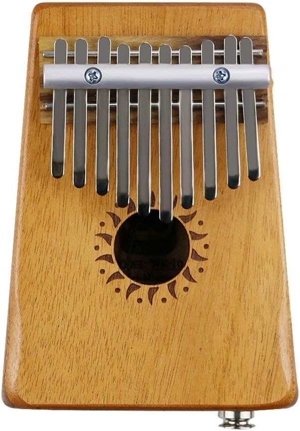 Rahano 10 Key the Kalimba Instrument, Pocket Size Finger Percussion Keyboard Lightweight and Portable Acacia Veneer Thumb Piano With EQ