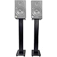 2 Rockville RHTSB 36" Inch Bookshelf Speaker Stands Surround Sound Home Theater, Black