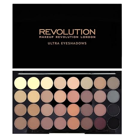 MAKEUP REVOLUTION Ultra 32 Shade Eyeshadow Palette Flawless Matte, 16 g