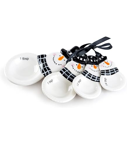 Mud Pie Snowman Triple Dip Serving Set - Ceramic Snowman Bowl With Wooden Hat & Silverplate Spoon, 10.75" X 4.75"