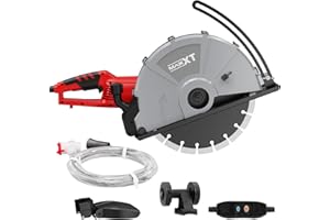 MAXXT 14'' Electric Concrete Saw, 1800W Circular Saw with 4300 RPM, Max 5" Cutting Depth Chop Saw, Wet Conrete Cutting Machin