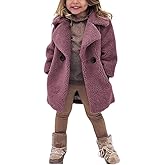 rrhss Baby Girls Faux Fur Teddy Long Coat Toddler Kids Winter Fleece Jacket Warm Outwear Clothes