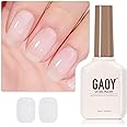 GAOY Milky White Gel Nail Polish, 16ml Nude Color 1482 Soak Off UV Light Cure Gel Polish for Nail Art DIY Manicure at Home
