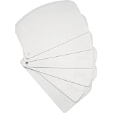 Ateco 1303 Bowl Scraper Set, Flexible Food-safe Plastic, White, 6-Pieces
