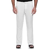 Cubavera Mens Linen-Blend Lightweight Pants with Drawstring (Size Small - 5X Big & Tall)
