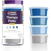 Special Supplies Therapy Putty for Kids and Adults - Resistive Hand Exercise Stress Relief Therapy Putty Kit, Set of 4 Strengths, Three Ounces of Each Putty