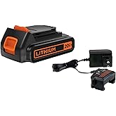 BLACK+DECKER 20V MAX* POWERCONNECT 1.5Ah Lithium Ion Battery + Charger (LBXR20CK)