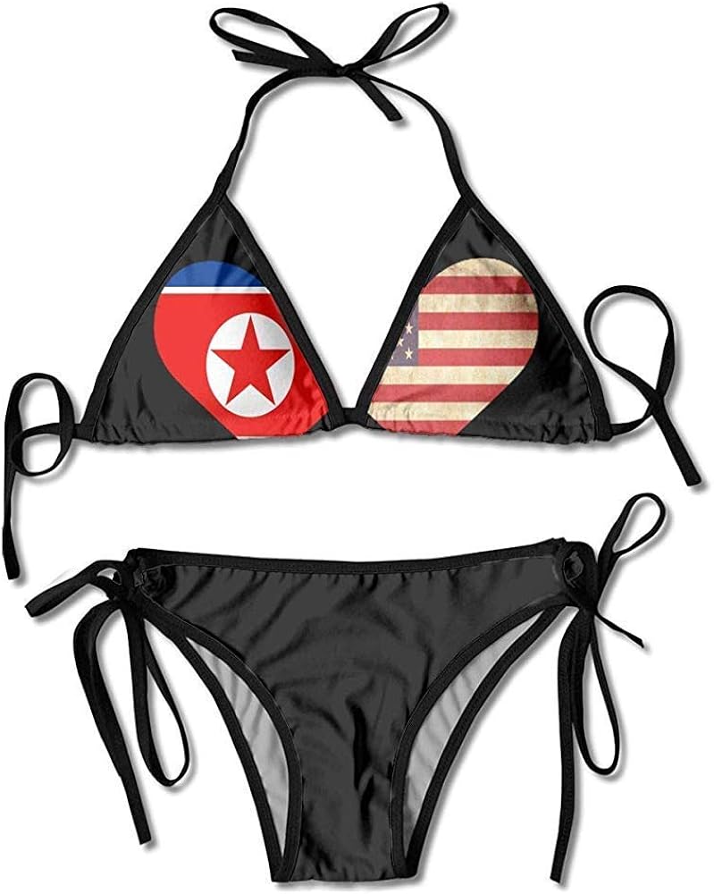 Bikinis, Bandera de Corea del Norte y Bandera Estadounidense Trajes de