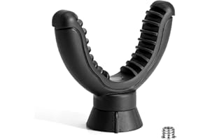 Fooletu U Yoke Rest Mount Attachment Removable 360° Rotate U Yoke Rest with 3/8" to 1/4" Screws Adapter Holder Rifle Shotgun 