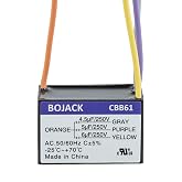 BOJACK CBB61 4.5uF+5uF+6uF 250V AC Ceiling Fan Starting Capacitor for Compatible with Harbor Breeze &amp; New Tech 4 Wire