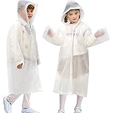 ANYOO Kids Rain Poncho with Hood Lightweight Emergency Raincoat Reusable Boys and Girls Rain Jacket for Disney Travel Outdoor