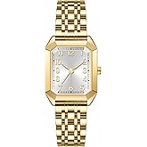 GOODLIYA Luxury Watches for Women Square Case Stainless Steel Band Ladies Wrist Watch Fashion Simple Water Resistant Quartz Wristwatch