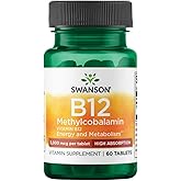 Swanson Vitamin B-12 Methylcobalamin High Absorption 5000 mcg 60 Tabs