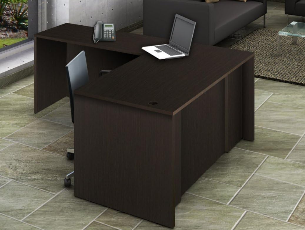 OfisLite Desk Model Complete Group, Espresso, 2 Piece