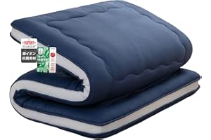Syalife Japanese Futon Mattress Floor Mattress Twin Size, 4" Thicken Foldable & Portable Floor Bed Sleeping Pad, Traditional Shikibuton 32D Foam Filled, Design in Japan (Navy Blue, 39 * 80)