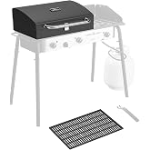 24" x 16" Deluxe Outdoor BBQ Grill Box for Camp Chef 16" Cook Systems Parts | Replace for CampChef BB90L, Cast Iron Grate, Food-Grade Enamel, Even Heat Distribution, Built-In Thermometer, Hinged Lock Lid
