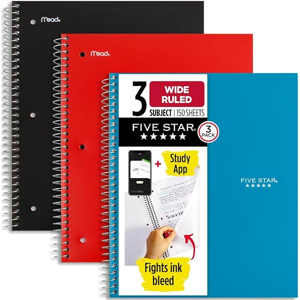 Lot De 5 Cahiers A4 Herlitz 32 Pages - Papier 80g/m² Ligné 21 Rayures - Coins Arrondis, Certifié FSC - 7