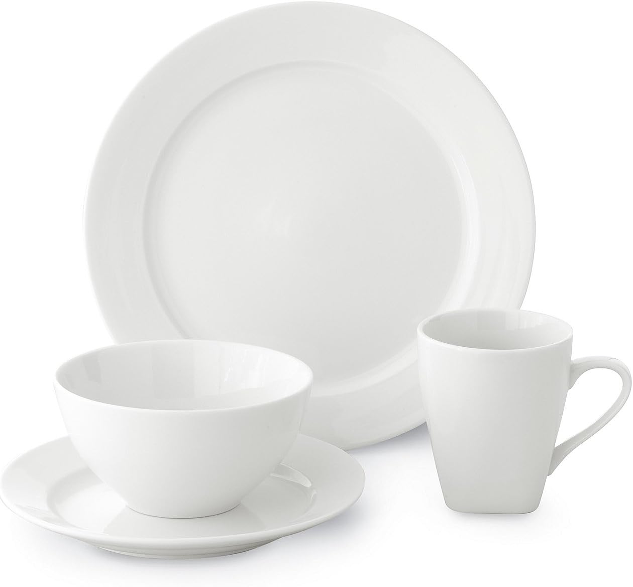 Living Quarters Whiteware Round 16pc. Dinnerware Set