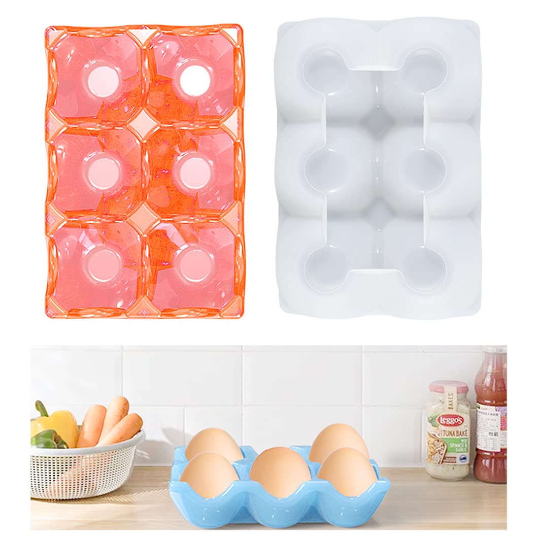 Rolin Roly Egg Storage Epoxy Mold Egg Storage Container Mould Kitchen Egg Holder Moulds Organizer Kitchen Silicone Mould Egg Organizer Resin Molds for DIY Crafts Restaurant Camping Picnic.