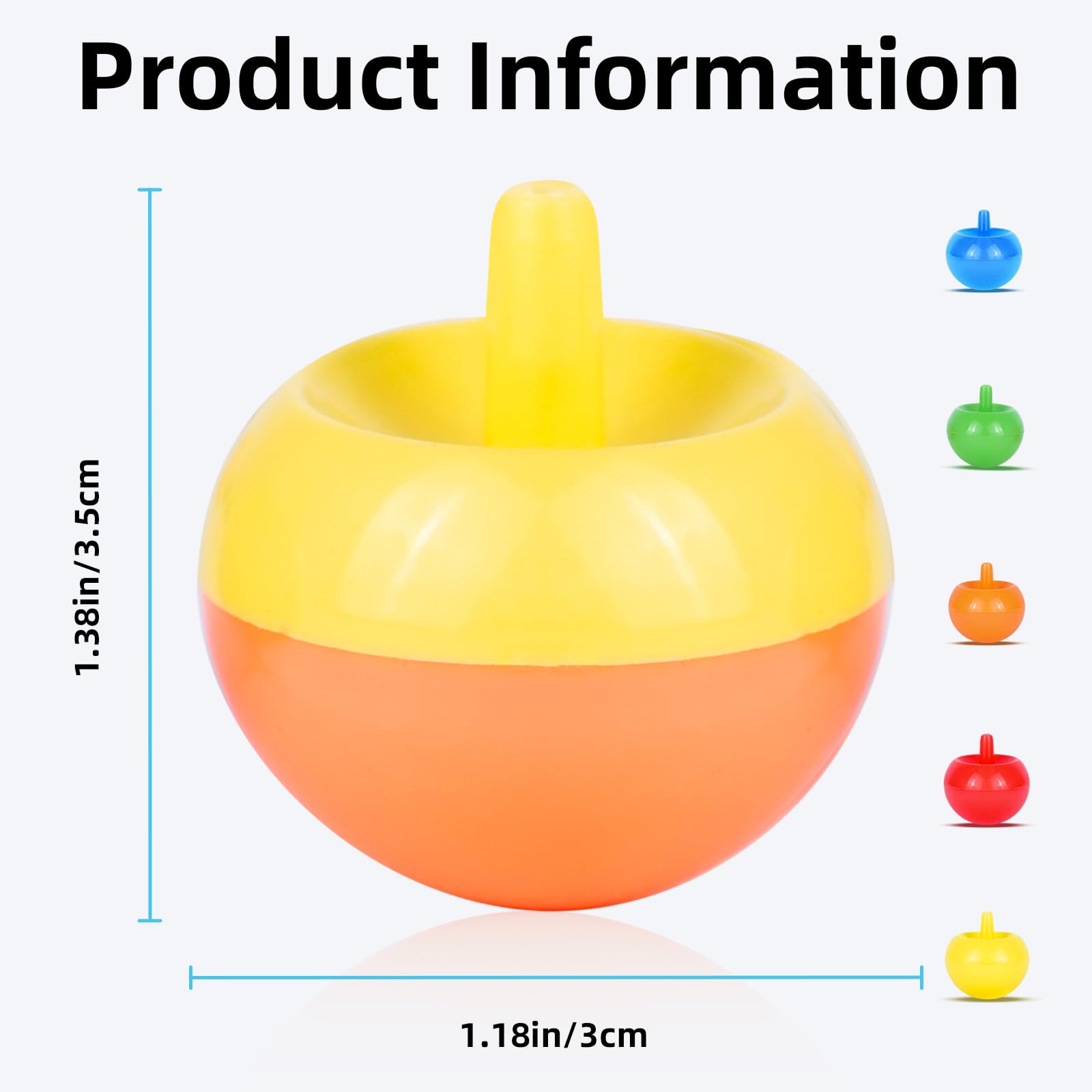 36 Pcs Spinning Tops for Kids, Top Toys | 25 Color Block Combinations | Spinner Toys, Trompos | Bulk Spin Toys for Party Favors, Stocking Stuffers & Bulk Gifts