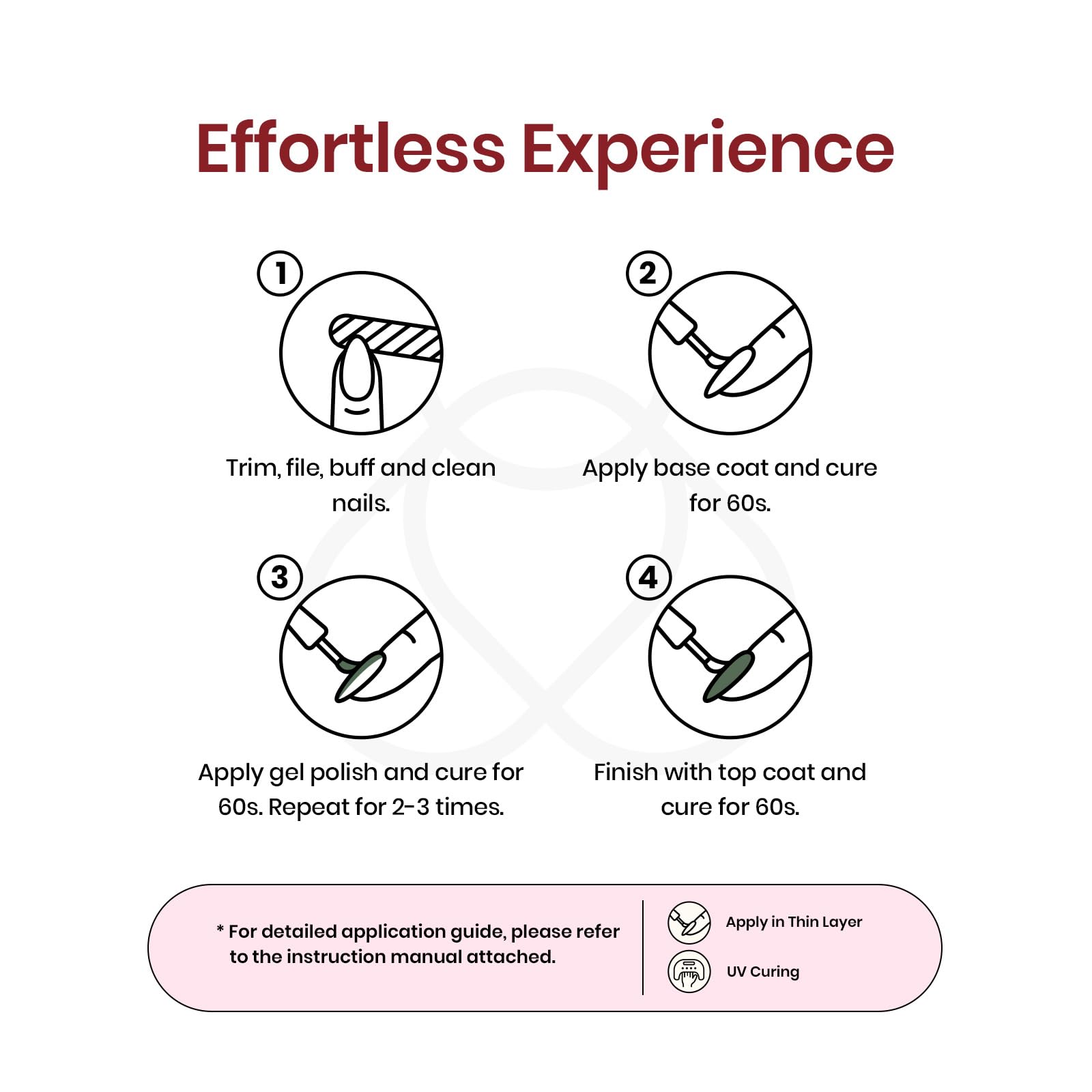 Beetles Pink Gel Nail Polish Set, 6 Pcs Burgundy Red Glitter Nail Polish Pink Brown Silent Flower Set Soak Off UV LED Nail Lamp Art Manicure Salon DIY Home Gifts for Women - Image 7