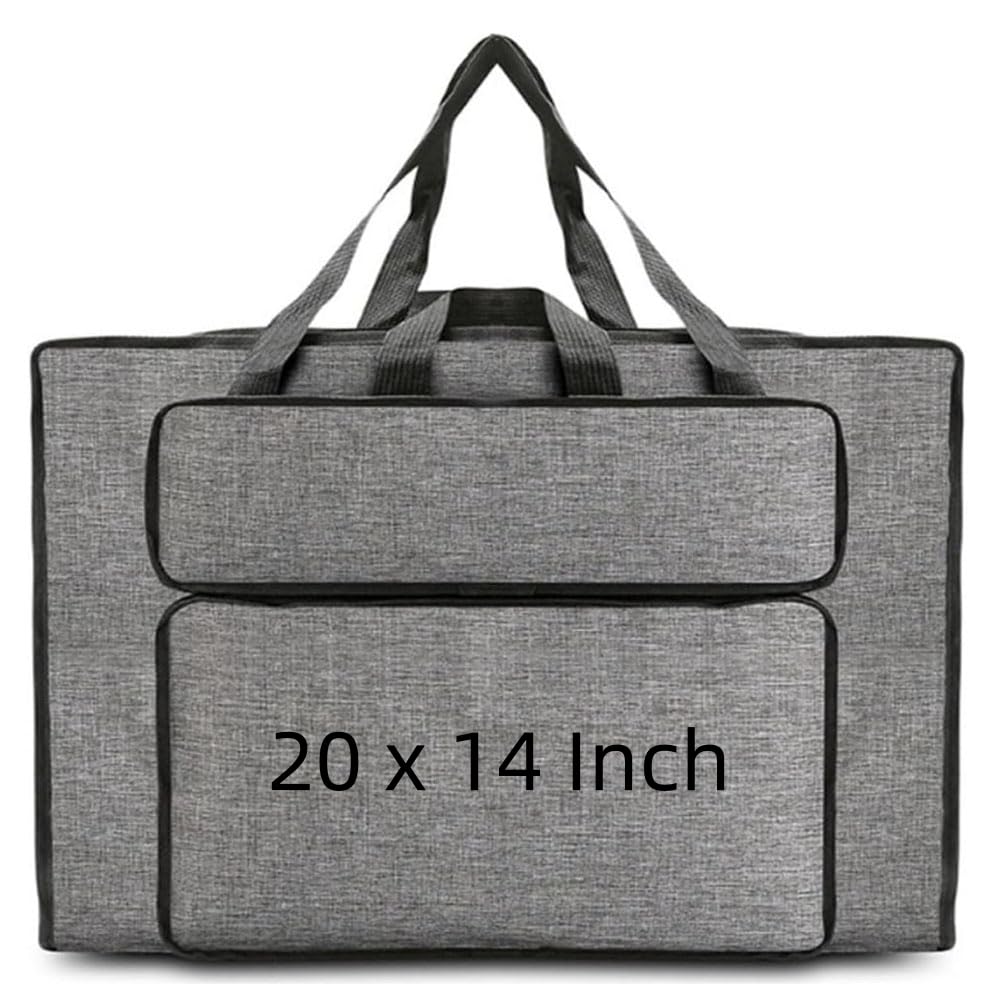 Oaygat Art Portfolio Case 20 x 14 Inch Artist Portfolio Carrying Case with Shoulder Strap Painting Drawing Board Storage Bag Waterproof Carry Bag for Artwork Drawing Painting Board Photography Poster